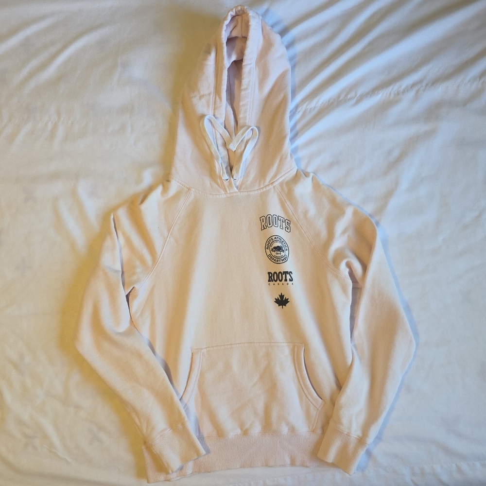 Roots Pastel Pink Hoodie Size M